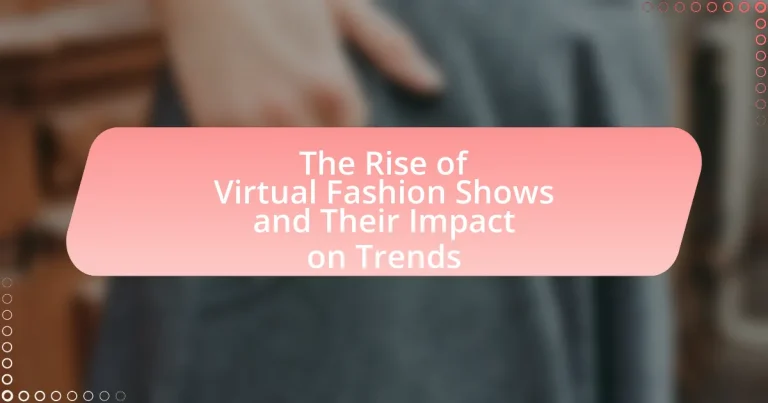 The Rise of Virtual Fashion Shows and Their Impact on Trends