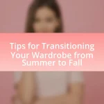 Tips for Transitioning Your Wardrobe from Summer to Fall