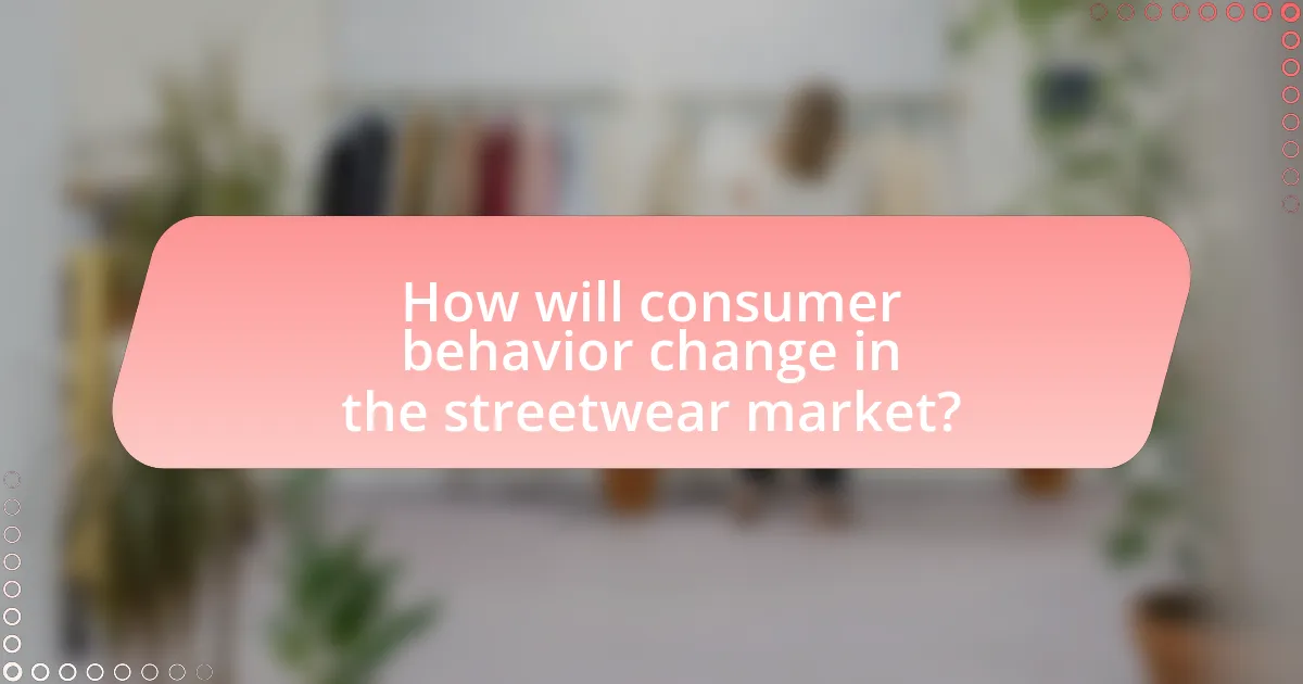 How will consumer behavior change in the streetwear market?
