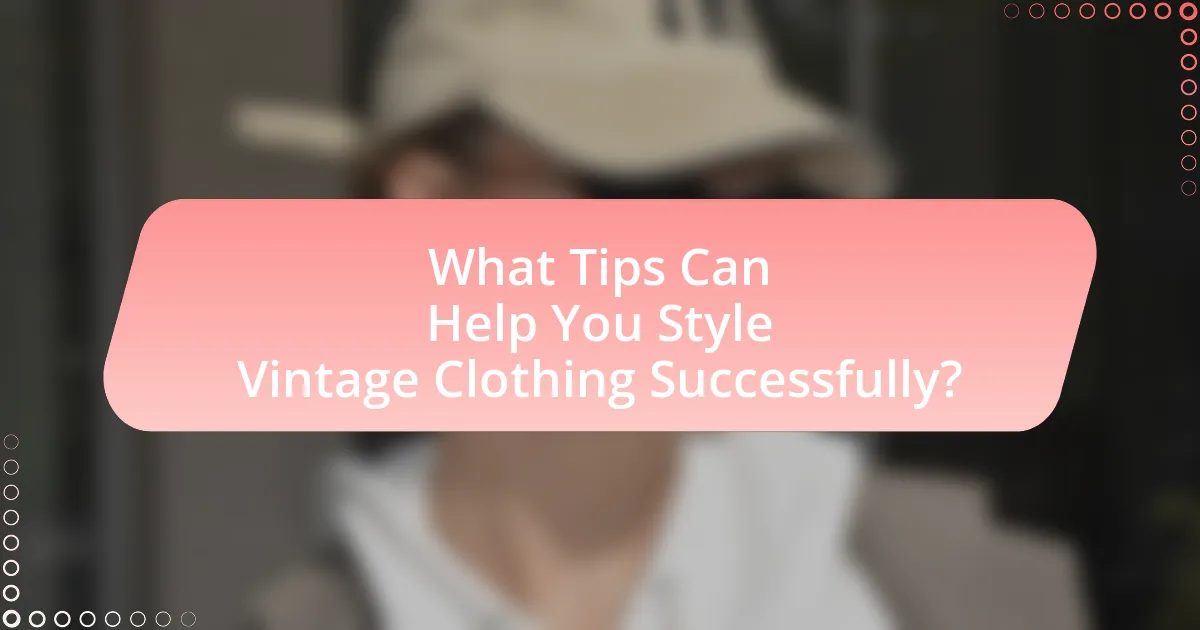 What Tips Can Help You Style Vintage Clothing Successfully?