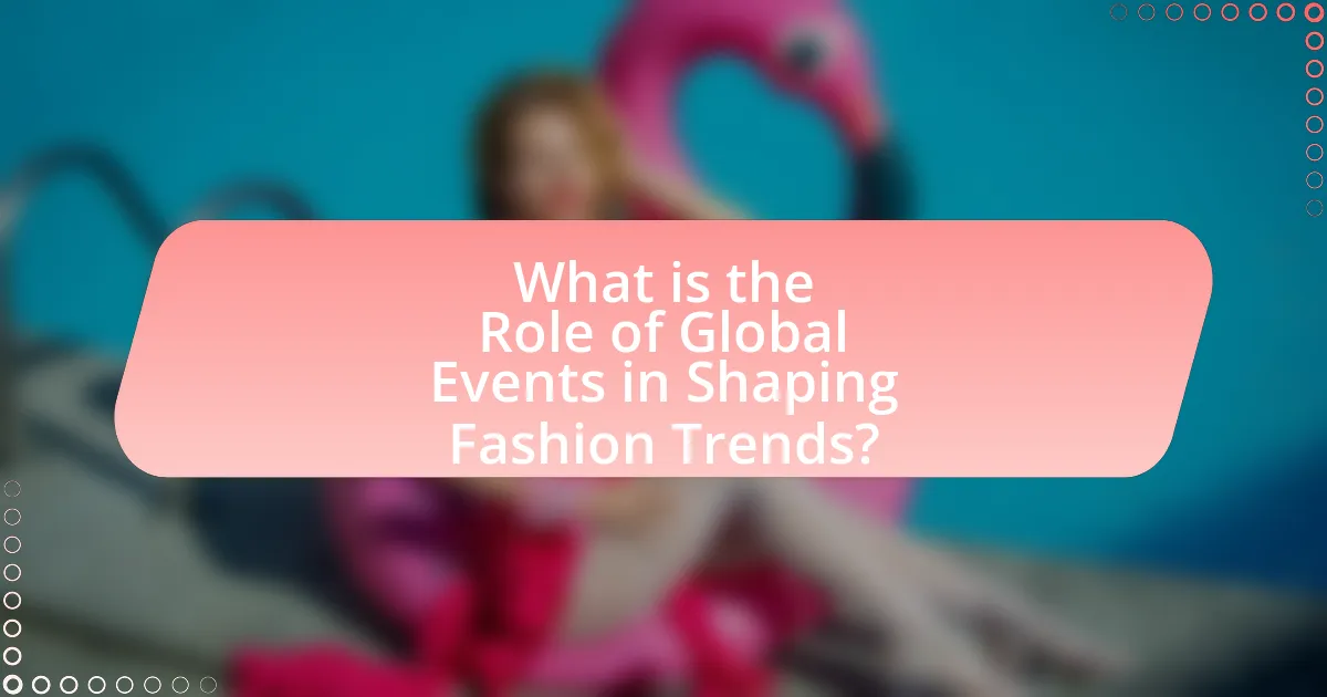 What is the Role of Global Events in Shaping Fashion Trends?
